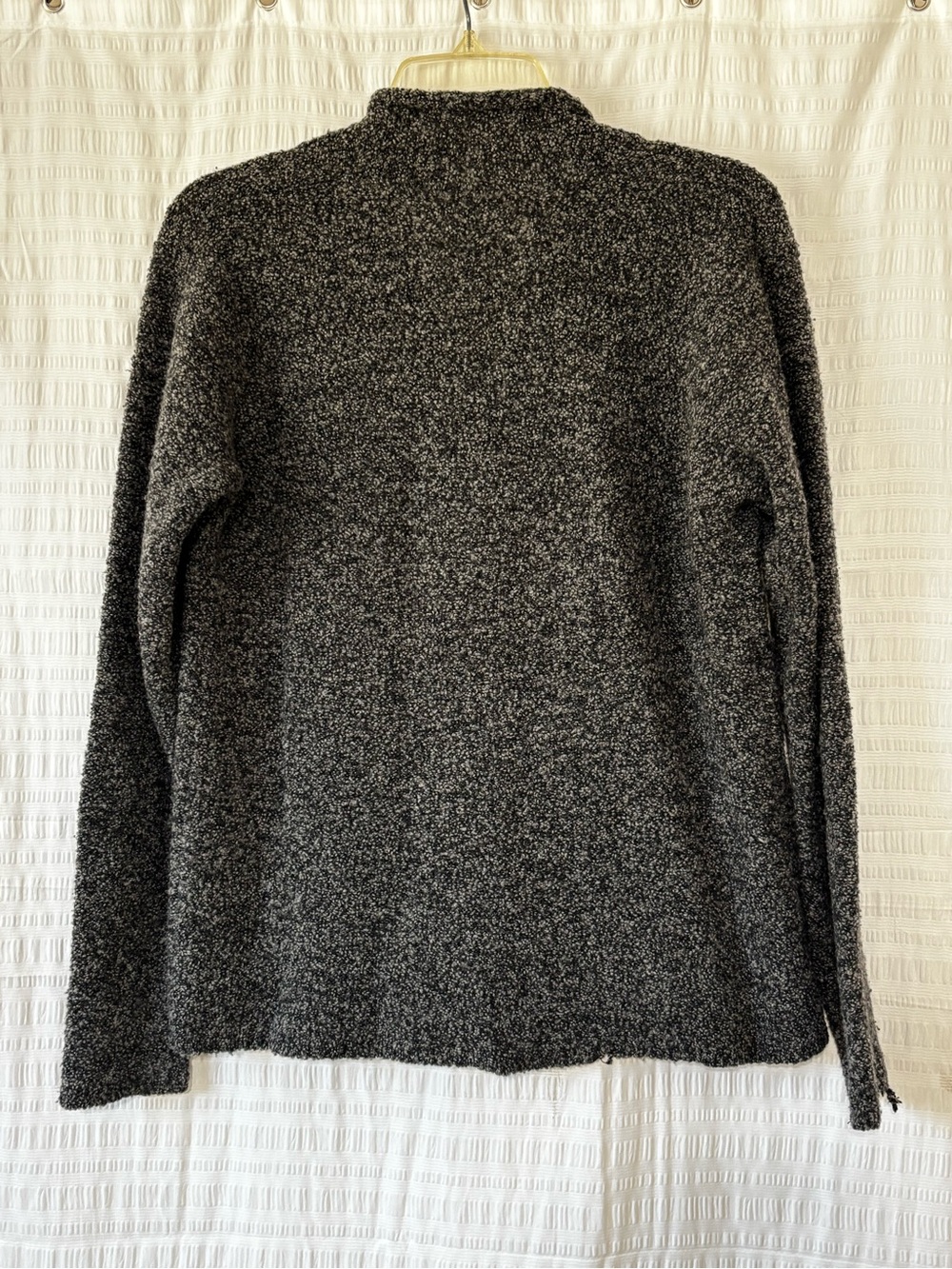 Vintage Eileen Fisher Wool Cashmere Slub Knit Button-down Cardigan Gray Sz Small - Picture 8 of 8